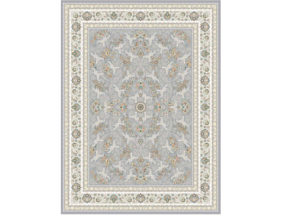 فرش 1200 شانه برجسته تراکم 3600 - کد 9514 - زمینه نقره ای